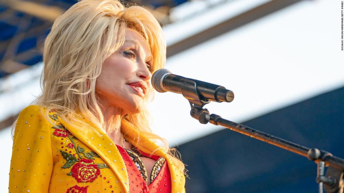 Dolly Parton performs during the the Newport Folk Festival 2019