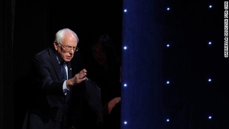 US Sen. Bernie Sanders is seen at the Democratic presidential debate hosted by CNN at the Fox Theater in Detroit on Tuesday, July 30.