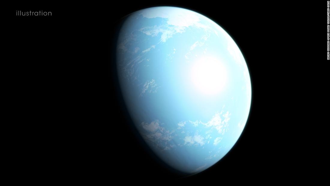 This is an artist&#39;s interpretation of what super-Earth GJ 357 d might look like. It lies within the habitable zone of its star which is 31 light-years from Earth.