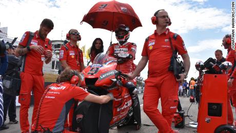 Danilo Petrucci on the grid prior to the Italian GP.