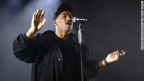 Hamed Sinno of Mashrou&#39; Leila performs at The Roundhouse on March 07, 2019 in London, England.