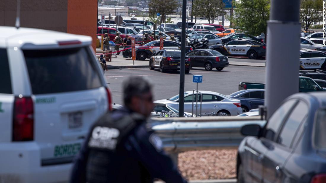 Law enforcement agencies respond to the scene of the shooting. Multiple agencies, including the FBI and the local sheriff's department, responded to the scene to assist El Paso authorities.