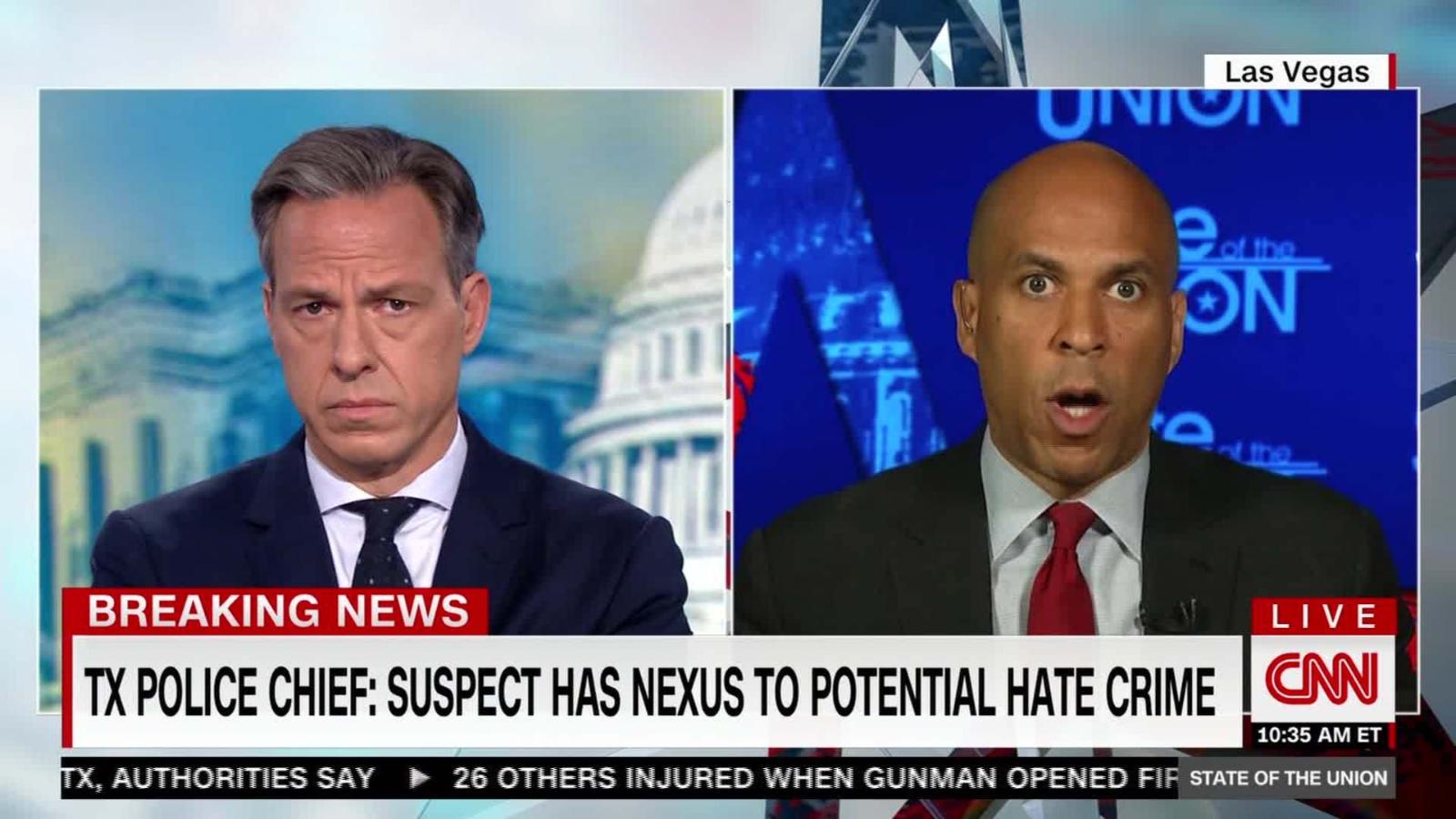 Booker On Shootings Trump Is Responsible For This Cnn Video