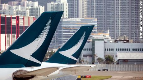 Cathay Pacific canceled more than 150 flights on Monday as Hong Kong grapples with mass demonstrations. 