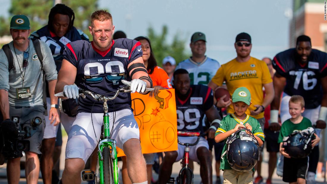 Houston Texans star J.J. Watt said he had been looking forward to this day since he was a kid. 