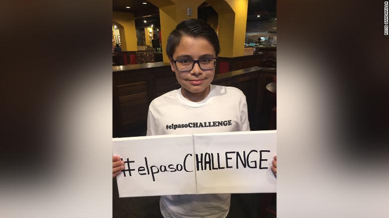 Ruben Martinez, 11, has a challenge for El Paso residents that he hopes will help them heal after the Walmart shooting.