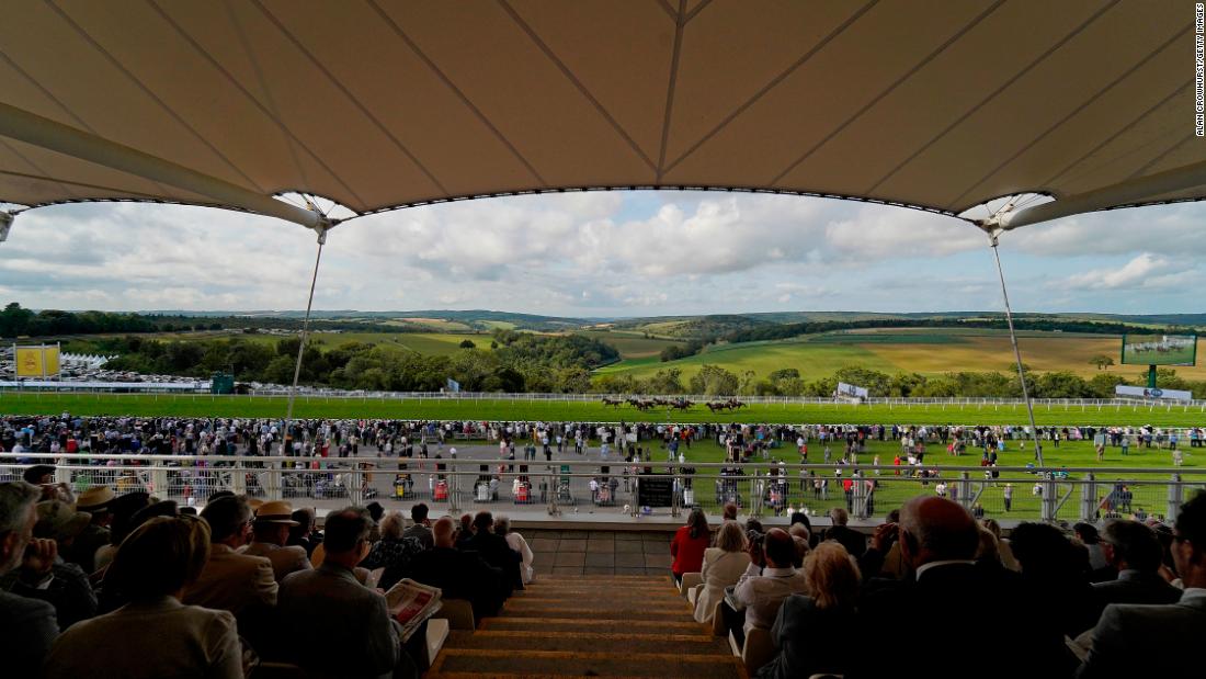 Goodwood racecourse offers far-reaching views across the Sussex Downs in the south of England.