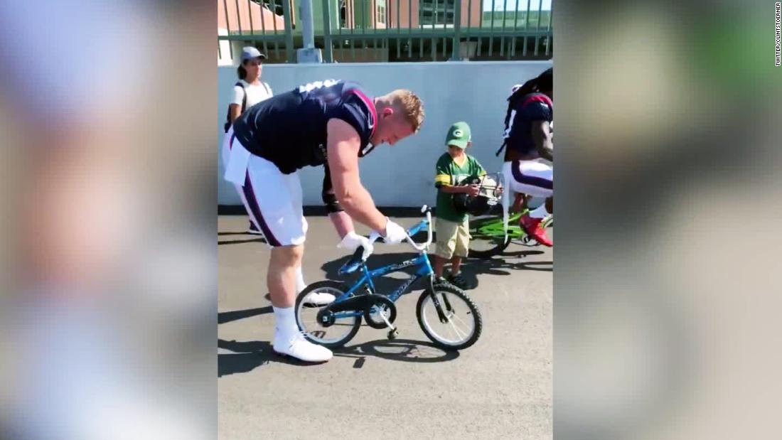 J.J. Watt, Texans embraced by training camp bike riders