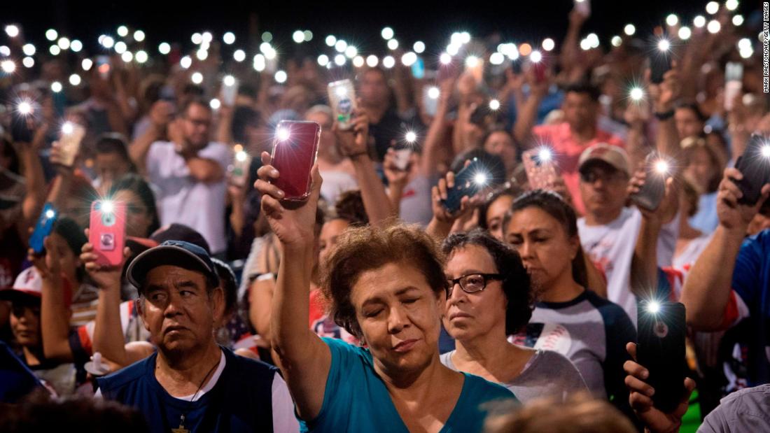 A rally after the El Paso shooting. Many Latinos now say they fear no public space is safe for them.