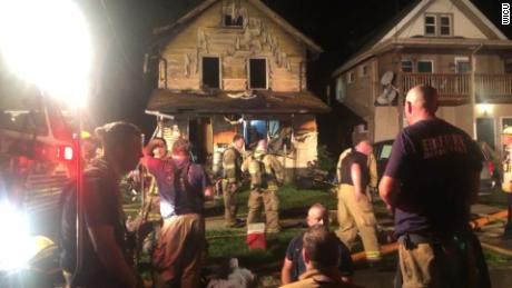 Firefighters respond to a blaze at an Erie, Pennsylvania home and daycare. Five children were killed. 