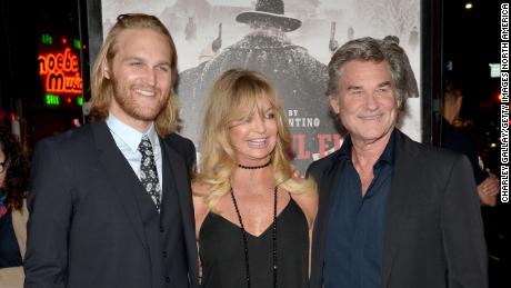 Wyatt Russell, Goldie Hawn, and Kurt Russell at a premiere in 2015