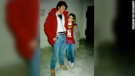 Margaret and Nic Robertson in the Al Rasheed bomb shelter, Iraq, during the first Gulf War