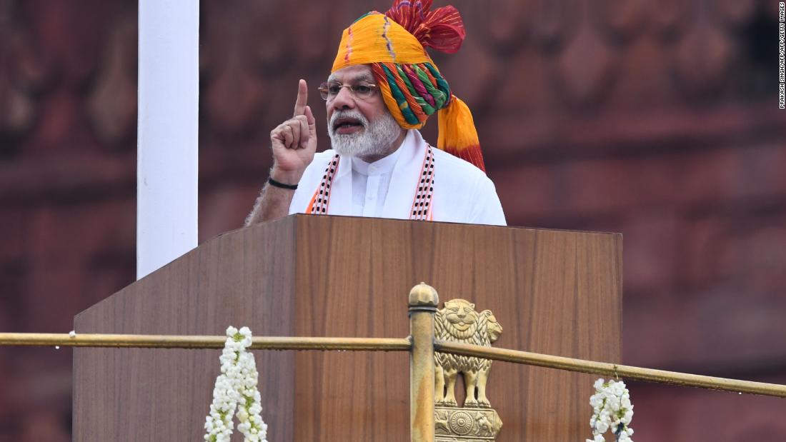 India's Prime Minister Narendra Modi made the pledge as part of an Independence Day speech in Delhi Thursday.