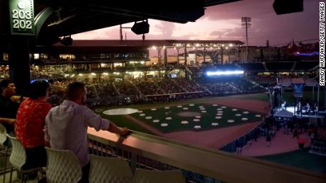 People attend a community memorial service honoring victims of the mass shooting earlier this month which left 22 people dead and 24 more injured.