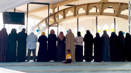 Women congregate for prayers at Green Lane Masjid.