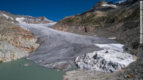 The Rhône Glacier in Switzerland.