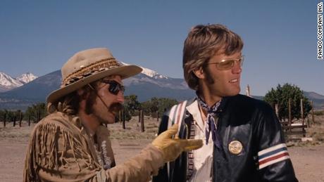 Dennis Hopper and Peter Fonda in a scene from the classic &quot;Easy Rider.&quot;