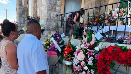 22 hearses make a final procession to deliver flowers to the El Paso shooting memorial site 