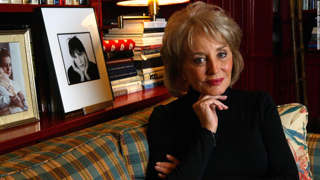Barbara Walters poses for a portrait in her New York apartment in 2004.