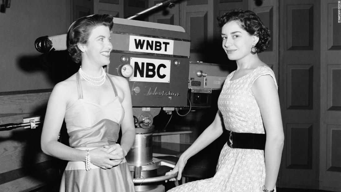Walters, right, is seen with &quot;Ask the Camera&quot; host Kathi Norris in 1953.