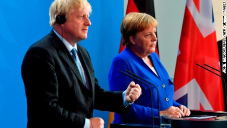 Merkel delivers Brexit ultimatum to Johnson on UK PM&#39;s first visit to Berlin