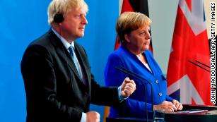 Merkel delivers Brexit ultimatum to Johnson on UK PM&#39;s first visit to Berlin