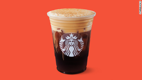 The new Pumpkin Cream Cold Brew from Starbucks.