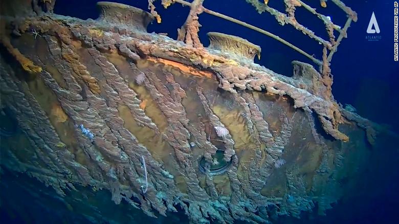 Part of the wreckage of the RMS Titanic that lays about 4,000 meters below the surface of the north Atlantic.