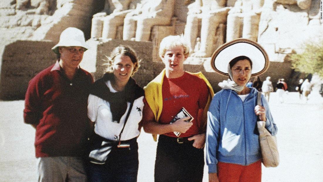 Ginsburg, her husband and their children vacation in Egypt in 1985.
