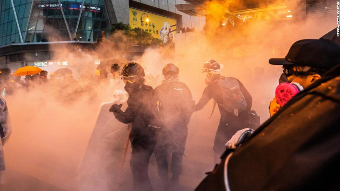 Protesters clash with police after a rally in Hong Kong&#39;s Tsuen Wan district on Sunday, August 25. &lt;a href=&quot;https://www.cnn.com/2019/08/25/asia/hong-kong-protest-aug-25-intl-hnk/index.html&quot; target=&quot;_blank&quot;&gt;It was one of the most violent nights&lt;/a&gt; seen in Hong Kong since mass protests began in June.