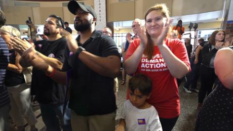 Eric and Jessica Little took their son Elijah to see Kamala Harris in person.