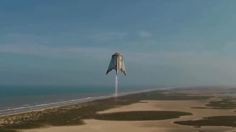 Image result for SpaceX's Starhopper prototype soars in 150-meter 'hop test'