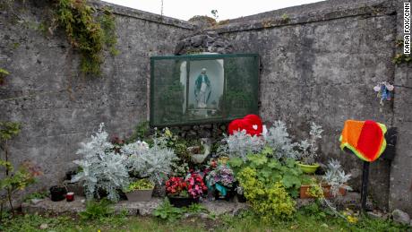 A memorial at the former site of the Tuam Home in County Galway, where the bodies of hundreds of babies who died there were put into   a decommissioned sewage tank.
