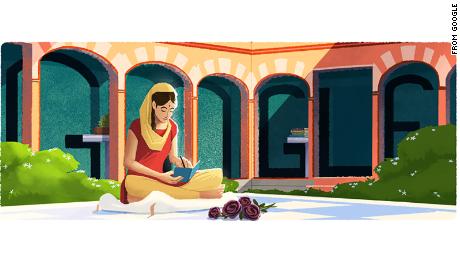 Google honored Amrita Pritam with a doodle. 