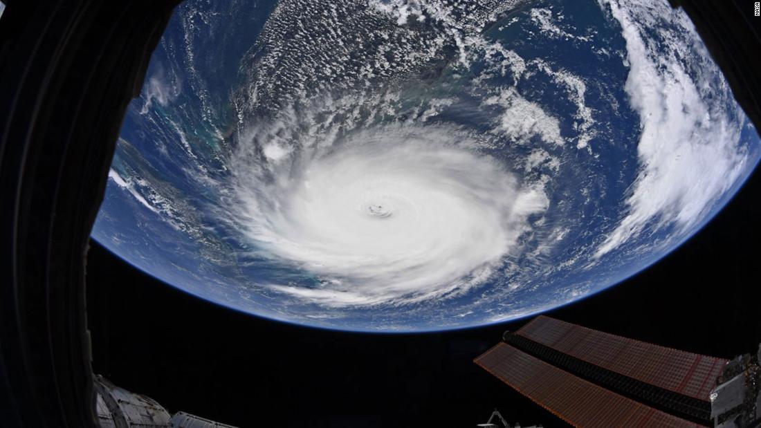 This view of the storm was taken from the International Space Station on September 2.
