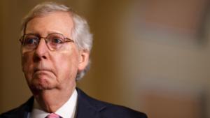 Senate Majority Leader Mitch McConnell (R-KY) delivers remarks during the Weekly Senate Policy Luncheon Press Conference on June 25, 2019 on Capitol Hill in Washington, DC. 