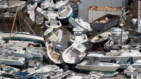 An aerial view Thursday shows damage caused by Hurricane Dorian on Great Abaco Island.