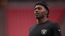 GLENDALE, ARIZONA - AUGUST 15:  Wide receiver Antonio Brown #84 of the Oakland Raiders warms up before the NFL preseason game against the Arizona Cardinals at State Farm Stadium on August 15, 2019 in Glendale, Arizona. (Photo by Christian Petersen/Getty Images)