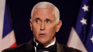 U.S. Vice President Mike Pence delivers a speech at the annual International Trade Dinner at the Guildhall in the City of London, in London, Thursday, Sept. 5, 2019.