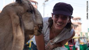 Ferguson during her trip to India, which highlighted a problem that would become her passion.