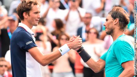 When they met at the Rogers Cup in August, Rafael Nadal beat Daniil Medvedev. 