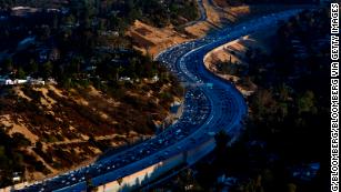 The 405 freeway through the Sepulveda pass