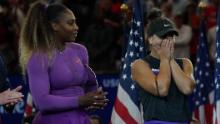 Andreescu reacționează după ce a învins-o pe Serena Williams în finala US Open.