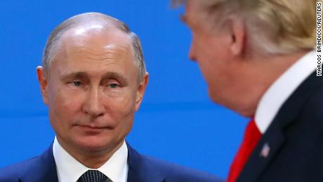 Russia's President Vladimir Putin and U.S. President Donald Trump are seen during the G20 summit in Buenos Aires, Argentina November 30, 2018.