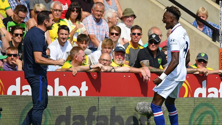 Tammy Abraham praises Chelsea head coach Frank Lampard for his support on and off the pitch.