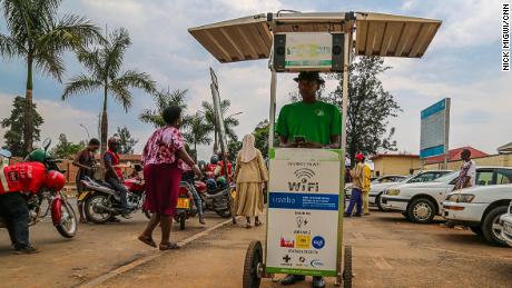 Solar powered kiosks are charging phones in Rwanda