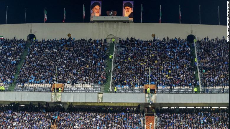 Women are barred from watching football matches in Iran.