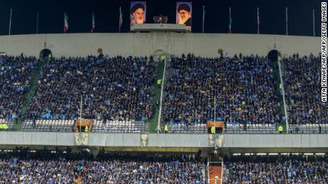 Women are barred from watching football matches in Iran.
