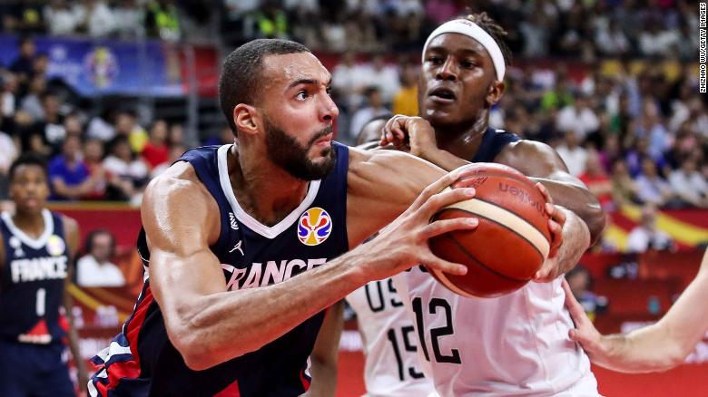 France&#39;s Rudy Gobert had 21 points, 16 rebounds and three blocks en route to upsetting Team USA.