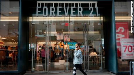 Forever 21 files for bankruptcy and will close up to 178 US stores